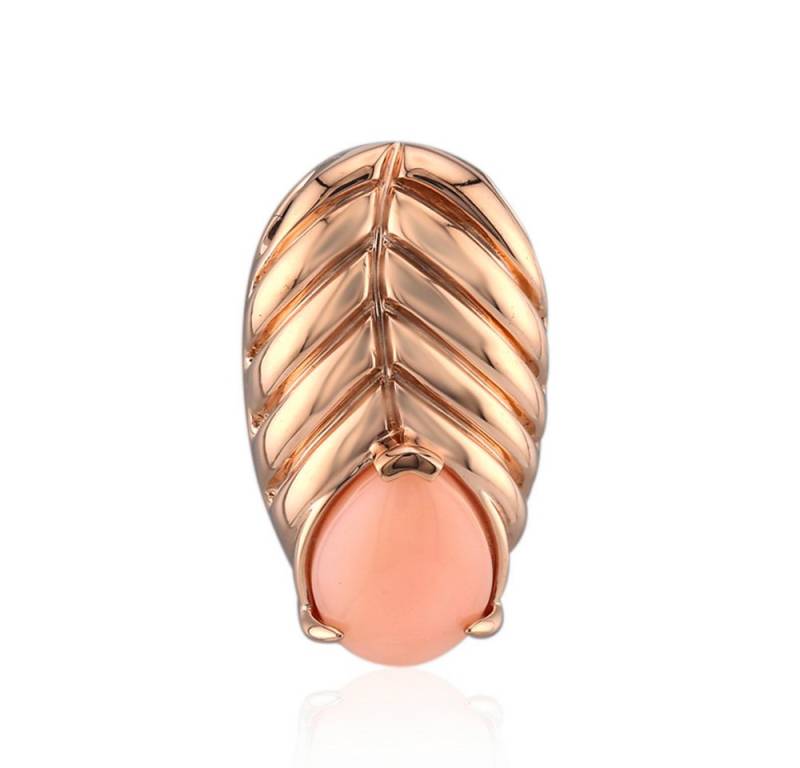 Cavill Kettenanhänger Rosévergoldeter Silberanhänger mit 1,74 ct Pink Opal, Blattdesign (1-tlg) von Cavill