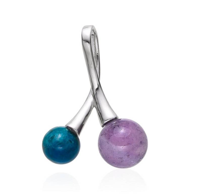 Cavill Kettenanhänger Cavill 6,5 ct Amethyst & Chrysokoll Anhänger, 925 Silber, rund (1-tlg) von Cavill