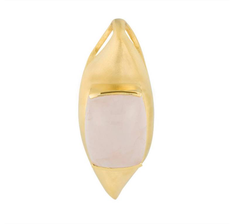 Cavill Kettenanhänger Cavill Anhänger, 11,3 ct Rosenquarz, vergoldet, Tropfenform, Damen (1-tlg) von Cavill