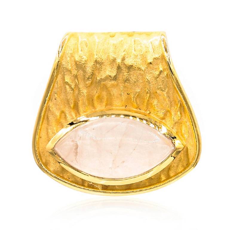 Cavill Kettenanhänger Cavill Rosenquarz 4,93 ct Anhänger, 925er Silber vergoldet, rosa (1-tlg) von Cavill