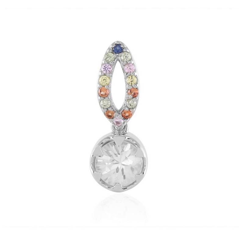 Cavill Kettenanhänger Cavill Silberanhänger 0,819 ct Zirkon, 14 Saphire rund 18x7 mm (1-tlg) von Cavill