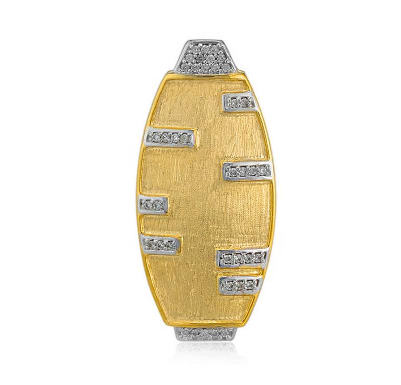 Cavill Kettenanhänger Cavill Zirkon 0,28 ct Anhänger, 925er Silber vergoldet, modern (1-tlg) von Cavill