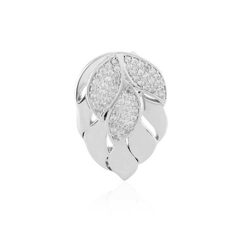 Cavill Kettenanhänger Cavill Zirkon Silberanhänger 0,4 ct, platinierter 925 Sterling, floral (1-tlg) von Cavill