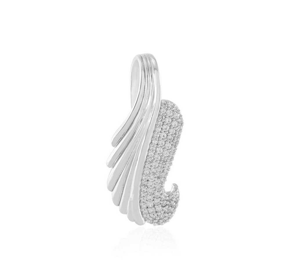 Cavill Kettenanhänger Cavill eleganter Zirkon Anhänger 925 Silber platin Wellen 1,1 ct (1-tlg) von Cavill