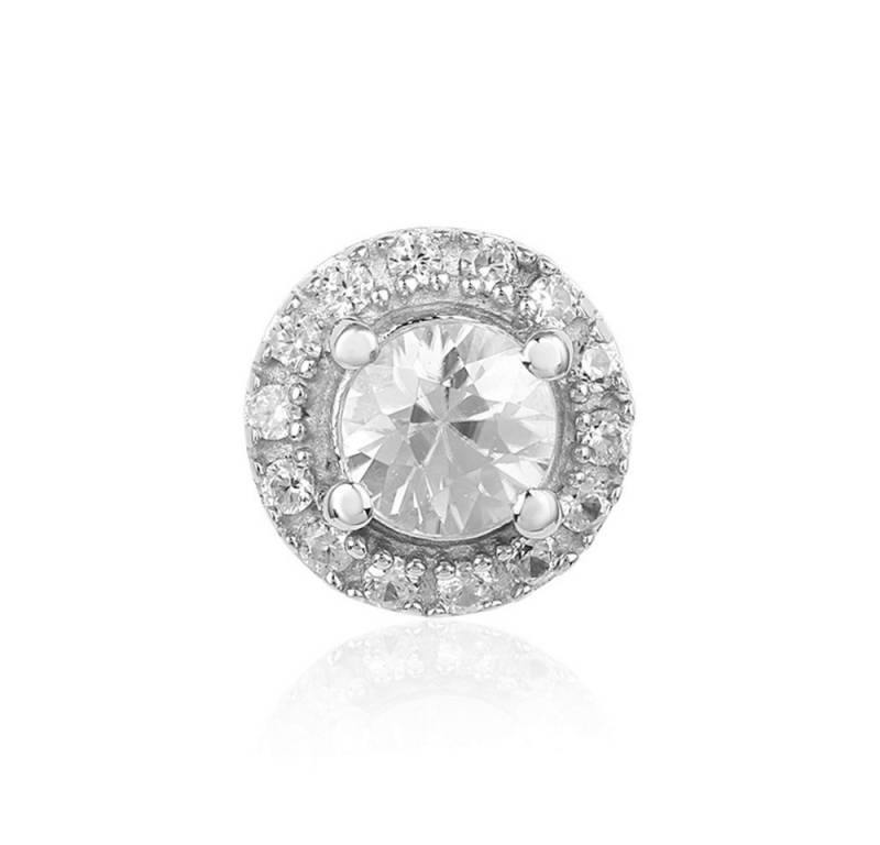 Cavill Kettenanhänger Cavill Zirkon-Silberanhänger 925 Sterling, 0,84 ct, rund, platiniert (1-tlg) von Cavill