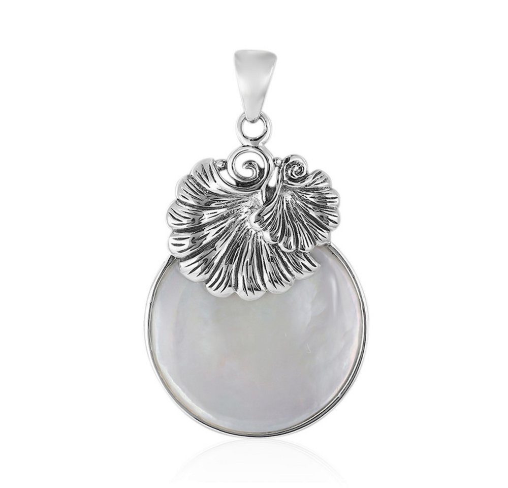 Cavill Kettenanhänger Perlmutt-Silberanhänger, 26 mm, 925 Sterling Silber, edler Perlglanz (1-tlg) von Cavill