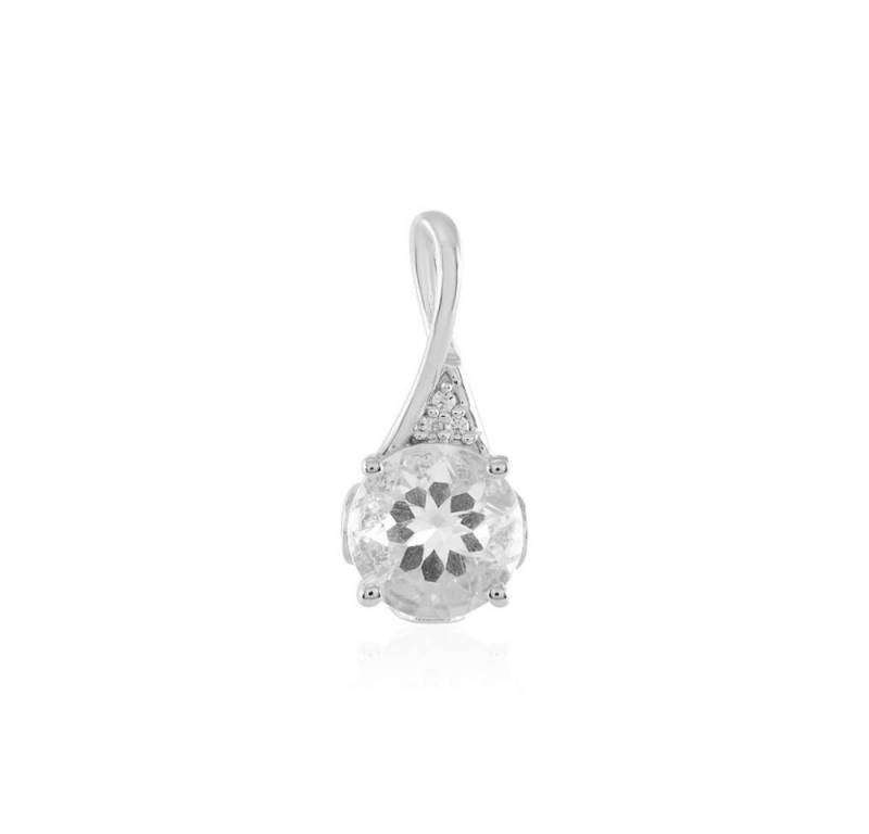 Cavill Kettenanhänger Cavill Sterlingsilber Anhänger 2,64 ct Weißquarz Zirkon platiniert (1-tlg) von Cavill