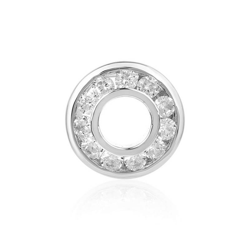 Cavill Kettenanhänger Cavill Zirkon 1,79 ct platinierter 925 Silber Anhänger rund elegant (1-tlg) von Cavill
