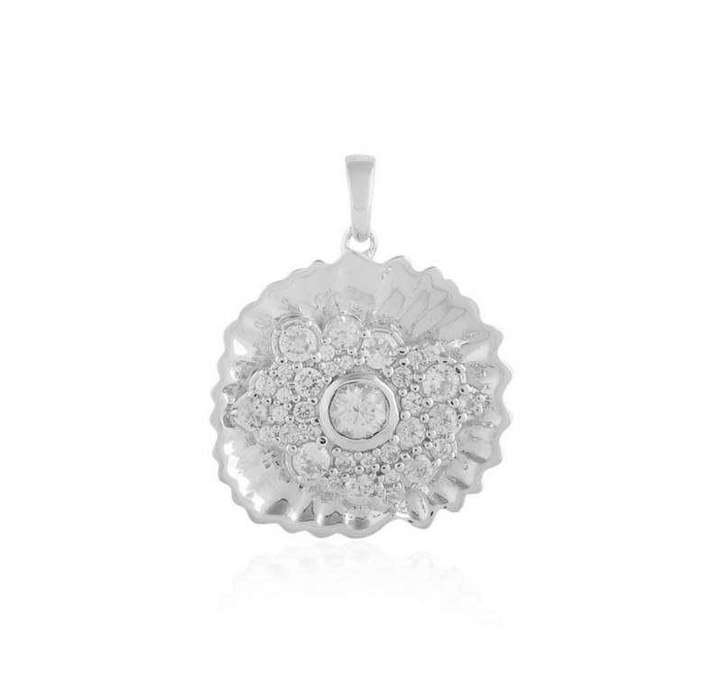 Cavill Kettenanhänger Cavill Zirkon Anhänger Silber 925 plattiert, 2,2 ct Blütenblatt (1-tlg) von Cavill