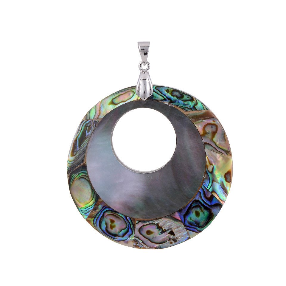 Cavill Anhänger Set Chinesische Abalone Muschel 925 Silber Anhänger, Fancy Cut (1-tlg) Cavill Anhänger Set Chinesische Abalone Muschel 925 Silber Anhänger, Fancy Cut (1-tlg) von Cavill