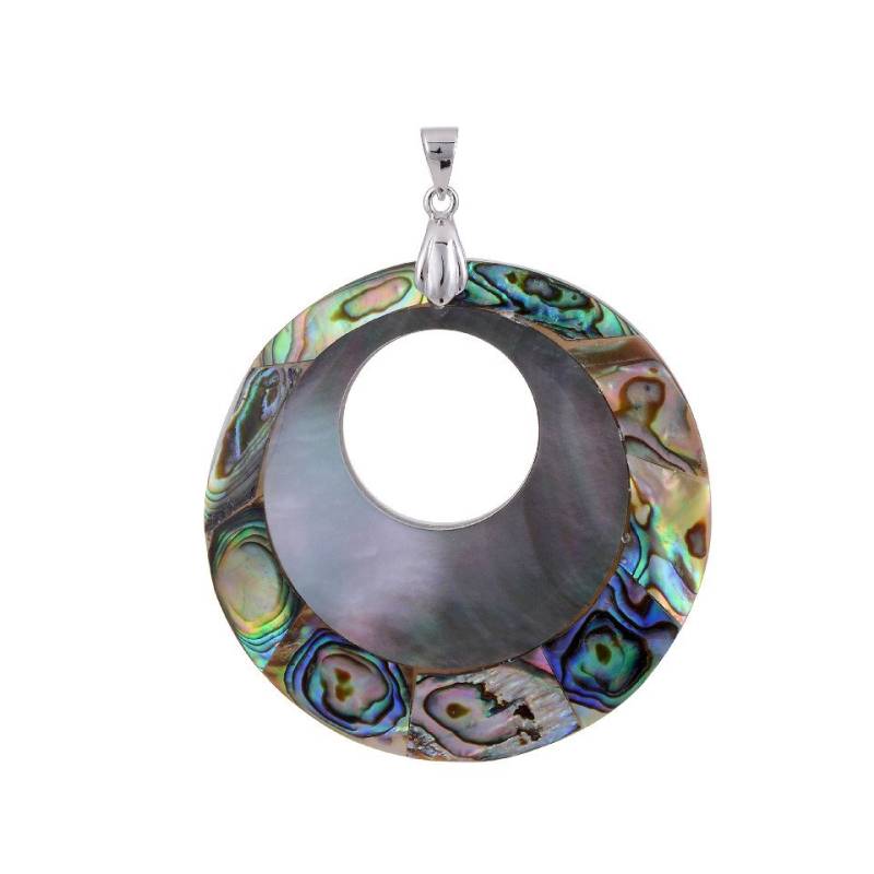 Cavill Anhänger Set Chinesische Abalone Muschel 925 Silber Anhänger, Fancy Cut (1-tlg) von Cavill