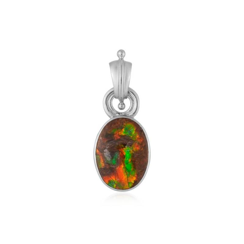 Cavill Anhänger Set Kanadischer Ammolith 6,5ct Platin-überzogener Silber-Anhänger (1-tlg) von Cavill