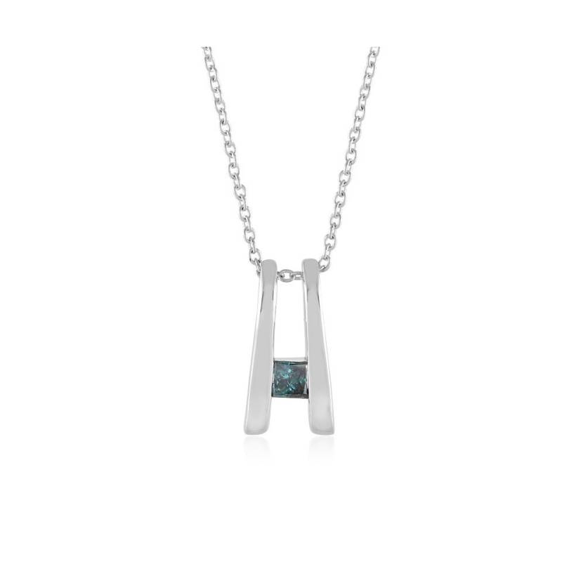 Cavill Kettenanhänger Cavill Silberanhänger mit 0,185 ct blauem Diamant, Prinzessschliff (1-tlg) von Cavill