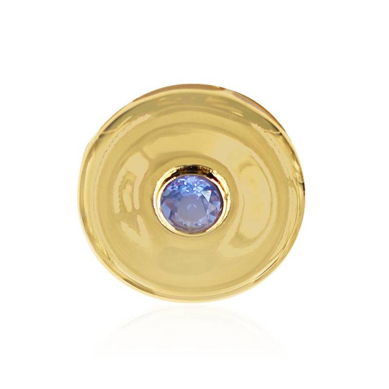 Cavill Kettenanhänger Cavill Farbwechsel-Fluorit 0,95 ct, rund, vergoldetes 925 Silber (1-tlg) von Cavill