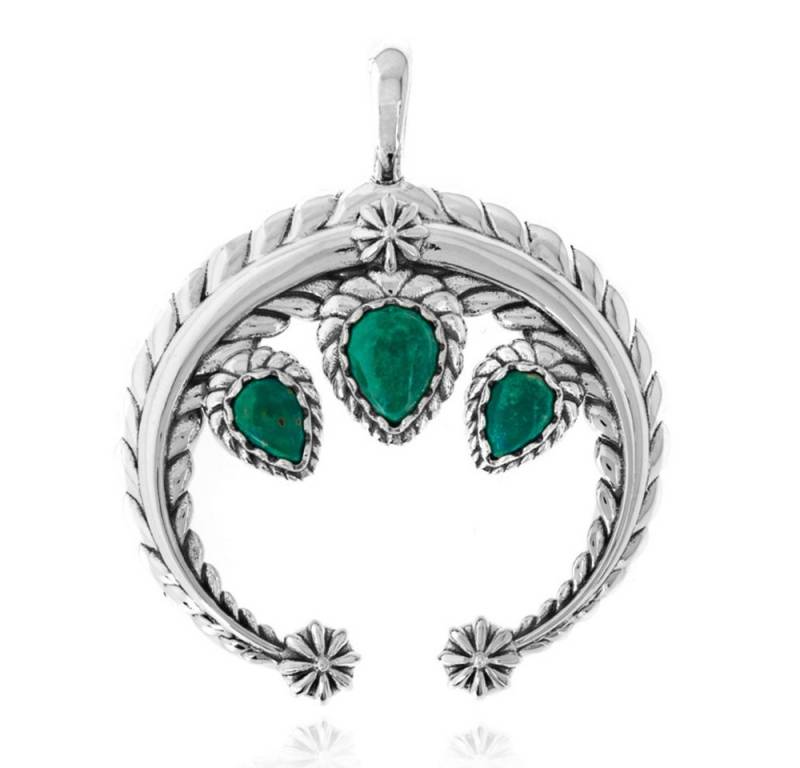 Cavill Kettenanhänger Cavill Sterling Silber Anhänger mit grünem Türkis, 2,57 ct (1-tlg) von Cavill