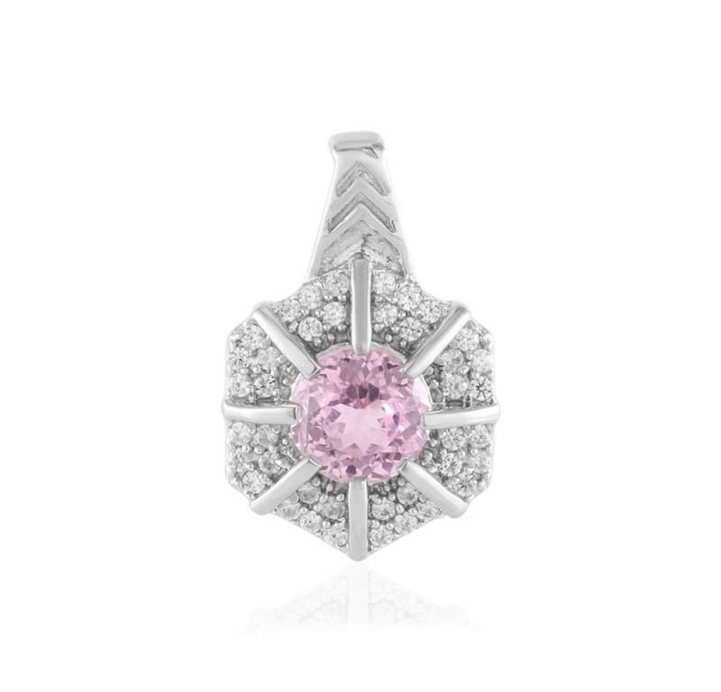 Cavill Kettenanhänger Cavill Kunzit Silberanhänger 0,97 ct rosa mit Zirkonen, platin. (1-tlg) von Cavill