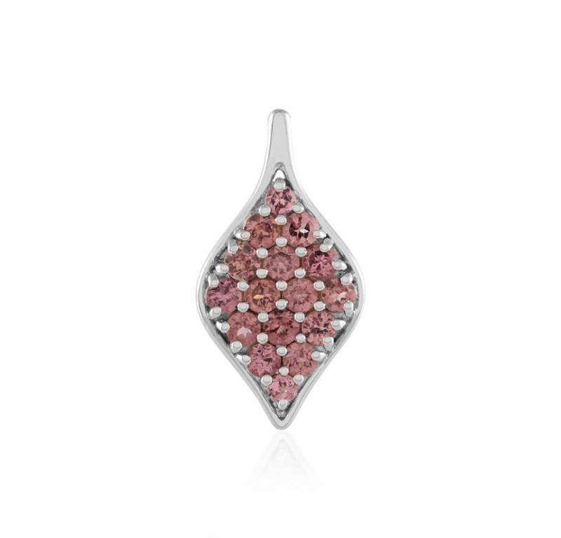 Cavill Kettenanhänger Granat 1,66 ct Silberanhänger 925 Sterlingsilber plattiert rosa Blatt (1-tlg) von Cavill