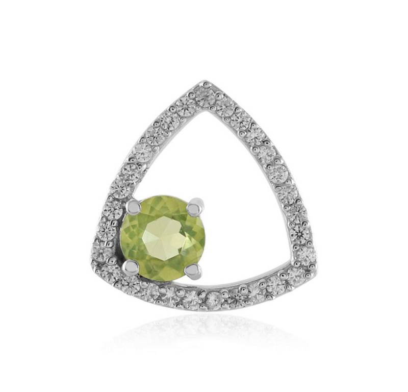 Cavill Kettenanhänger Cavill Peridot Anhänger 0,41 ct 925er Platin Silber mit Zirkon (1-tlg) von Cavill