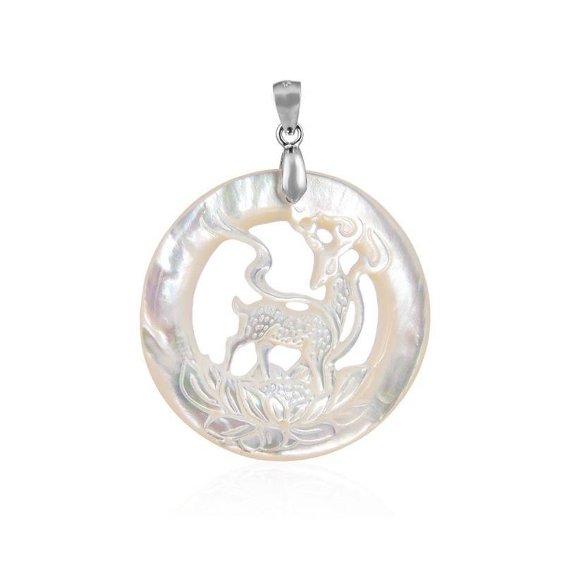 Cavill Anhänger Set Chinesischer Perlmutt Silber Anhänger, Fancy 33mm (1-tlg) von Cavill