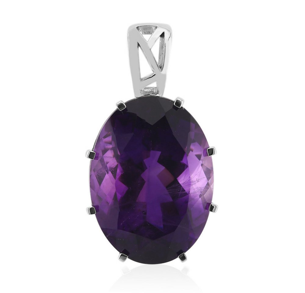 Cavill Kettenanhänger Cavill Amethyst 21,76 ct Oval Anhänger, 925 Silber, tiefviolett (1-tlg) von Cavill