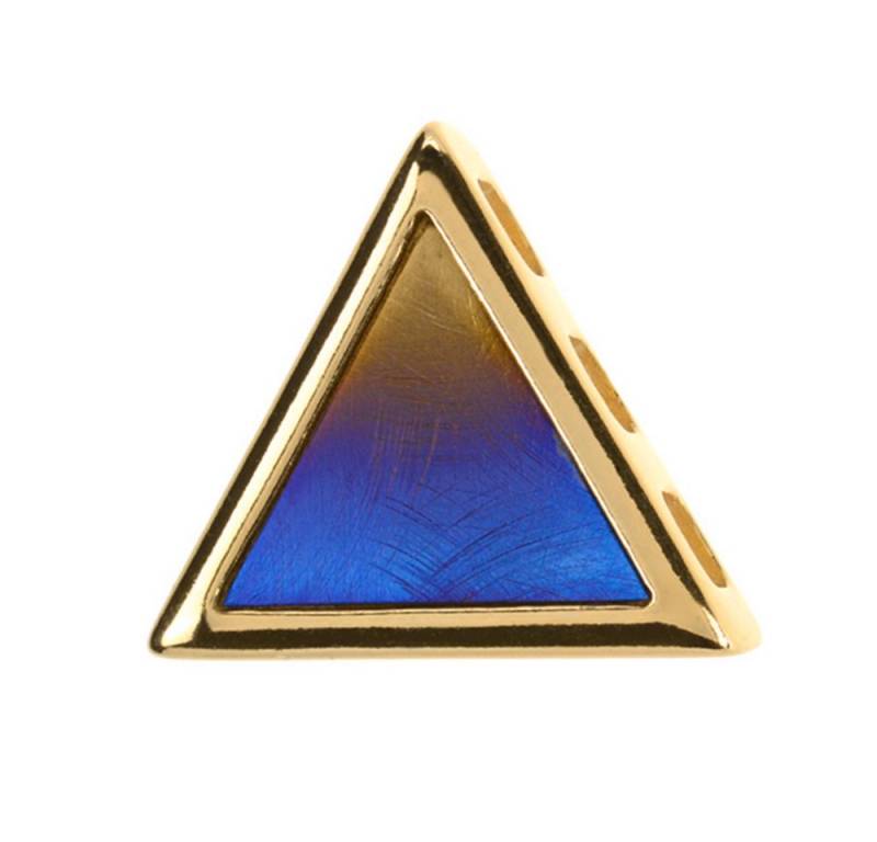 Cavill Kettenanhänger Cavill Titananhänger Dreieck, blau, vergoldetes Sterlingsilber 21x19mm (1-tlg) von Cavill