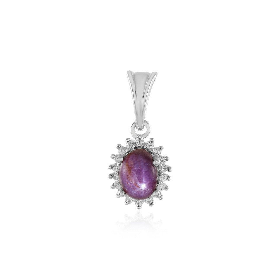 Cavill Anhänger Set Madagaskar Star Rubin & Zirkon Silber-Anhänger, 1,64ct (1-tlg) Cavill Anhänger Set Madagaskar Star Rubin & Zirkon Silber-Anhänger, 1,64ct (1-tlg) von Cavill