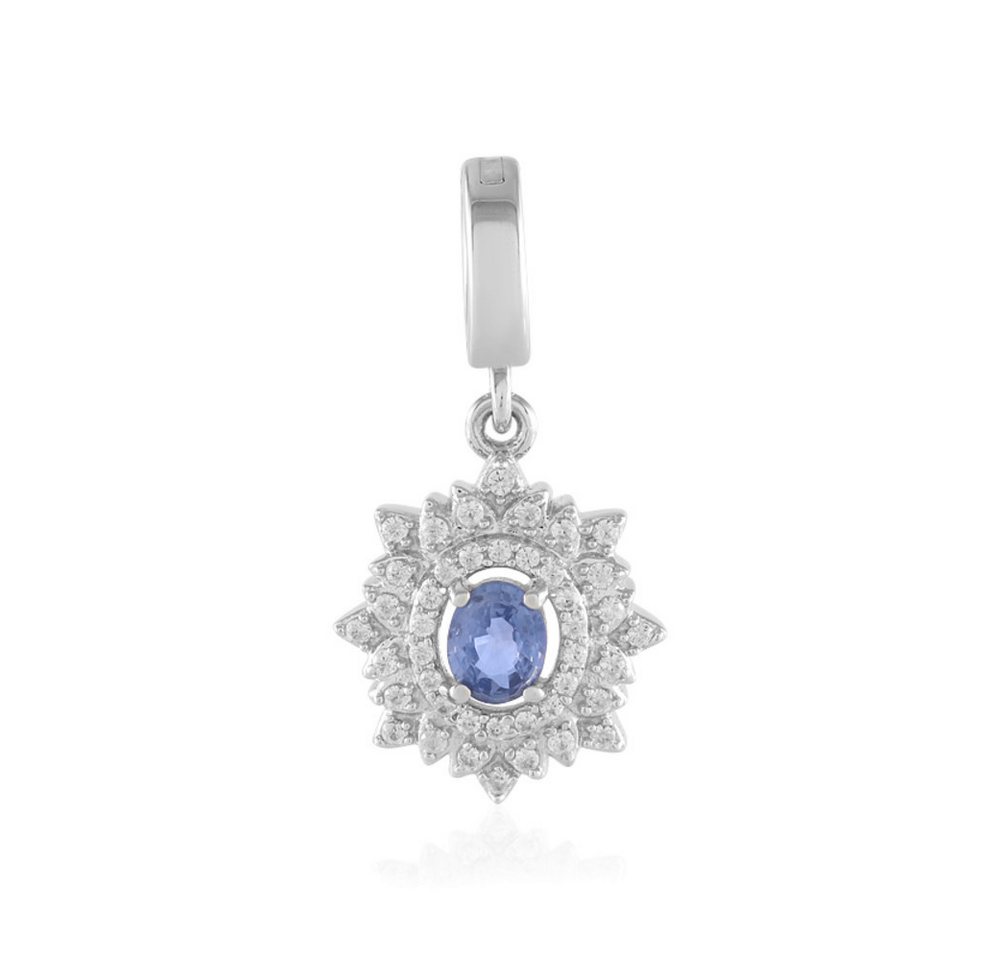 Cavill Kettenanhänger Cavill Silberanhänger mit 1,20 ct blauem Ceylon-Saphir & Zirkon (1-tlg) von Cavill