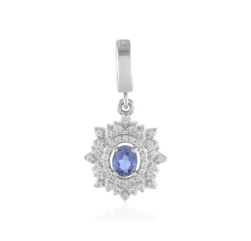 Cavill Kettenanhänger Cavill Silberanhänger mit 1,20 ct blauem Ceylon-Saphir & Zirkon (1-tlg) von Cavill