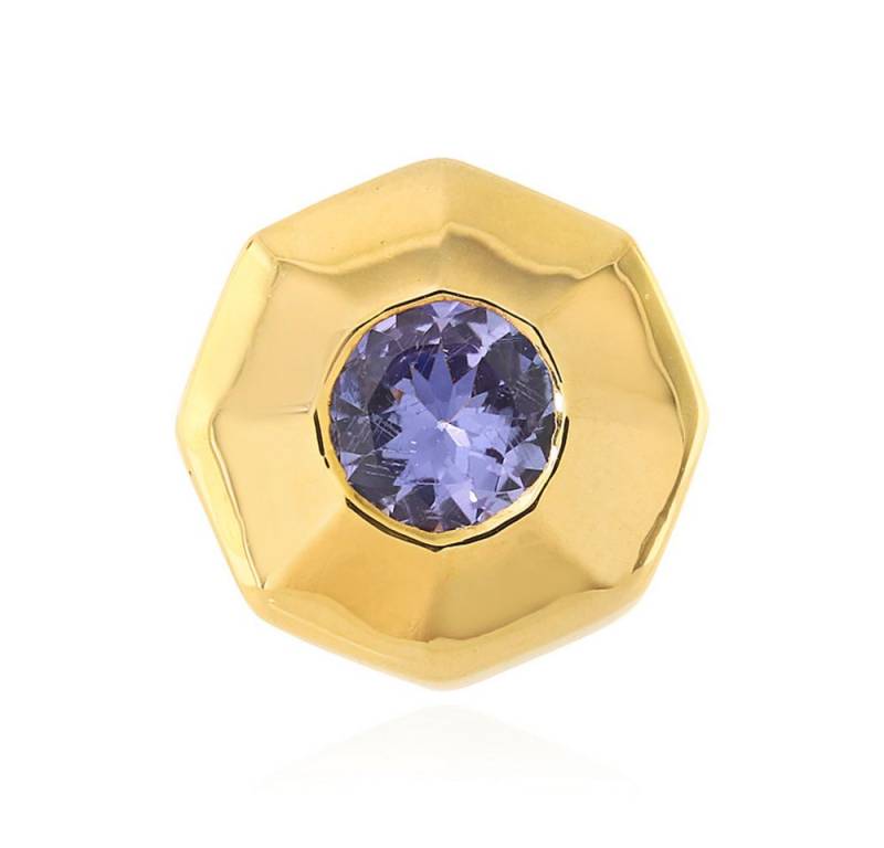 Cavill Kettenanhänger Cavill Tansanit Anhänger 0,468 ct vergoldetes 925 Sterling Silber rund (1-tlg) von Cavill
