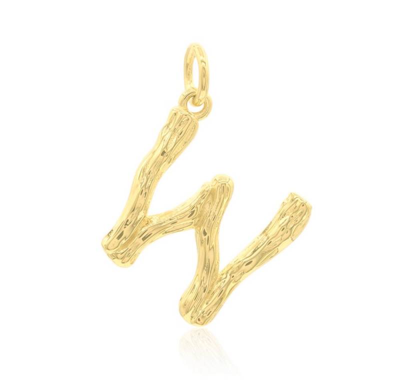 Cavill Kettenanhänger W Anhänger 925 Sterling Silber vergoldet, modernes Design 23x18 mm (1-tlg) von Cavill