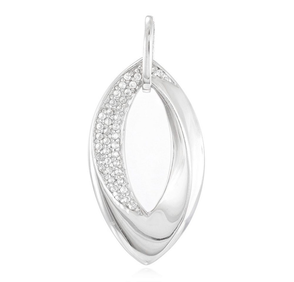 Cavill Kettenanhänger Eleganter Zirkon Silberanhänger 0,27 ct, Brillantschliff oval (1-tlg) von Cavill