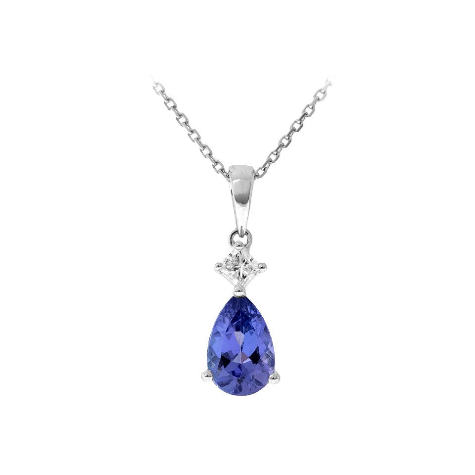 Cavill Goldkette AAA Tansanit & Diamant 10K Weißgold-Anhänger, Tansania, 1,509ct (1-tlg) von Cavill