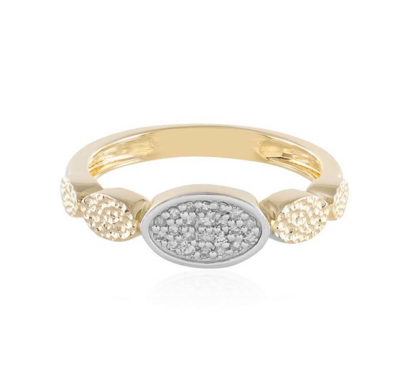 Cavill Diamantring Cavill Ring aus vergoldetem Silber mit 0,099 ct Diamanten, Pavé (1-tlg) von Cavill