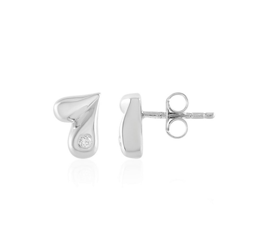 Cavill Ohrring-Set Cavill Silberohrringe 0,054 ct Brillanten, platiniert, 10 mm (2-tlg) von Cavill
