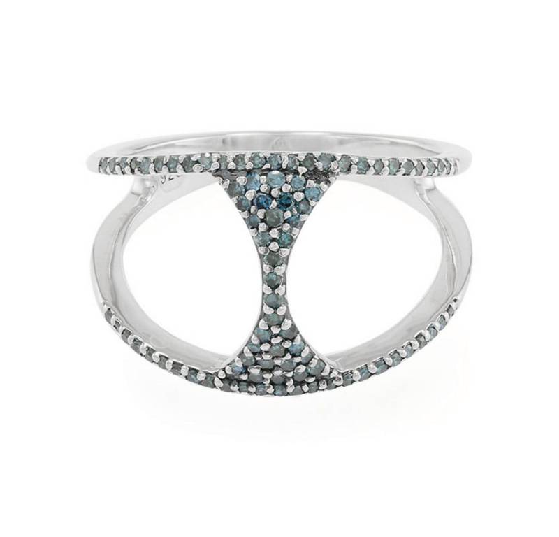 Cavill Diamantring Cavill Ring aus rhodiniertem 925er Silber, 0,25 ct Blaudiamant (1-tlg) von Cavill