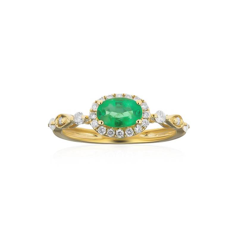 J Classics Diamantring 14K AAA Zambian Emerald Gold Ring (CIRARI) (1-tlg) von J Classics