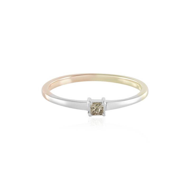 Cavill Diamantring Champagner Diamant Tricolor Gold Ring, 0,09ct (1-tlg) von Cavill