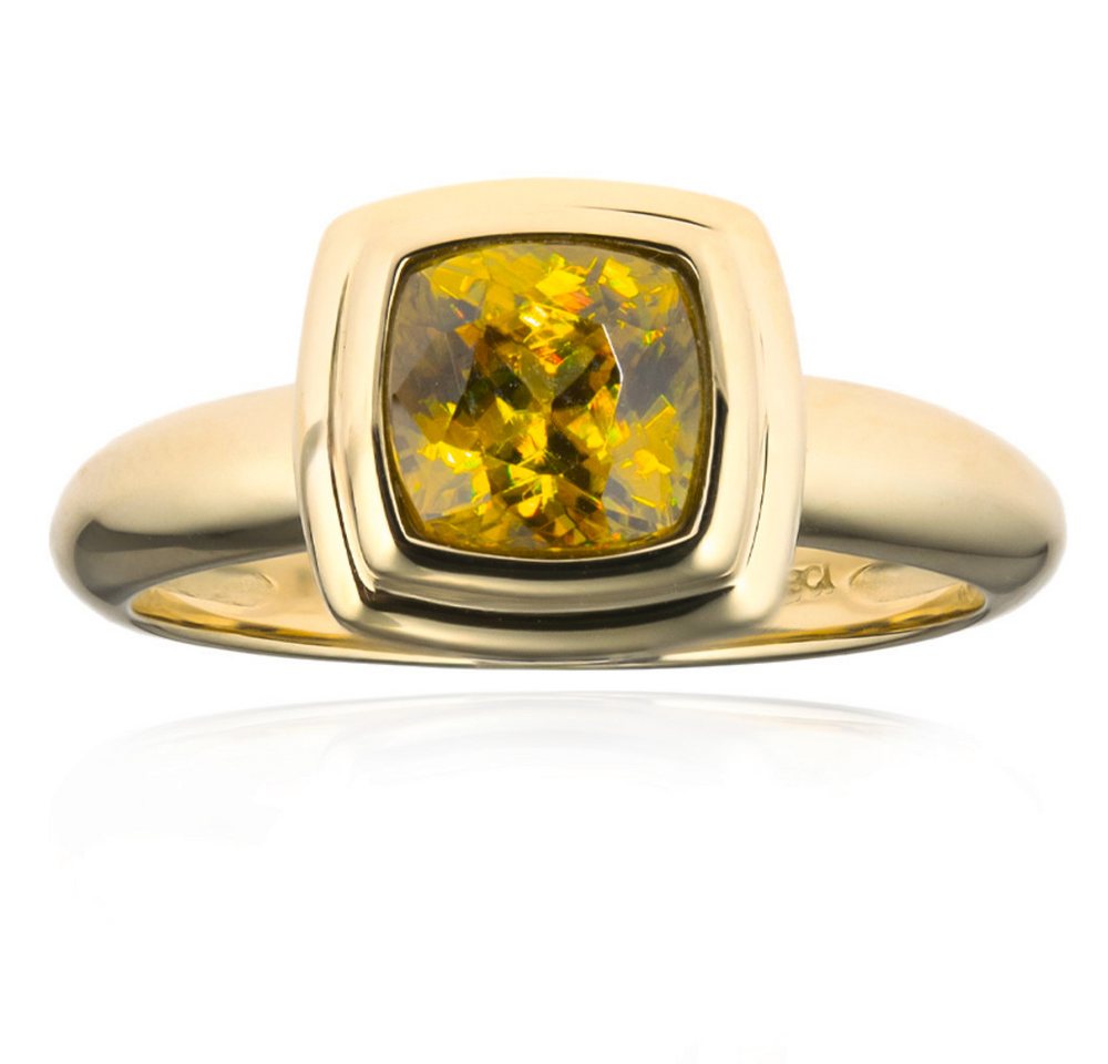 Cavill Solitärring Goldring 1,23 ct brasilianischer Sphen, Kissenschliff, 375er Gelbgold (1-tlg) von Cavill