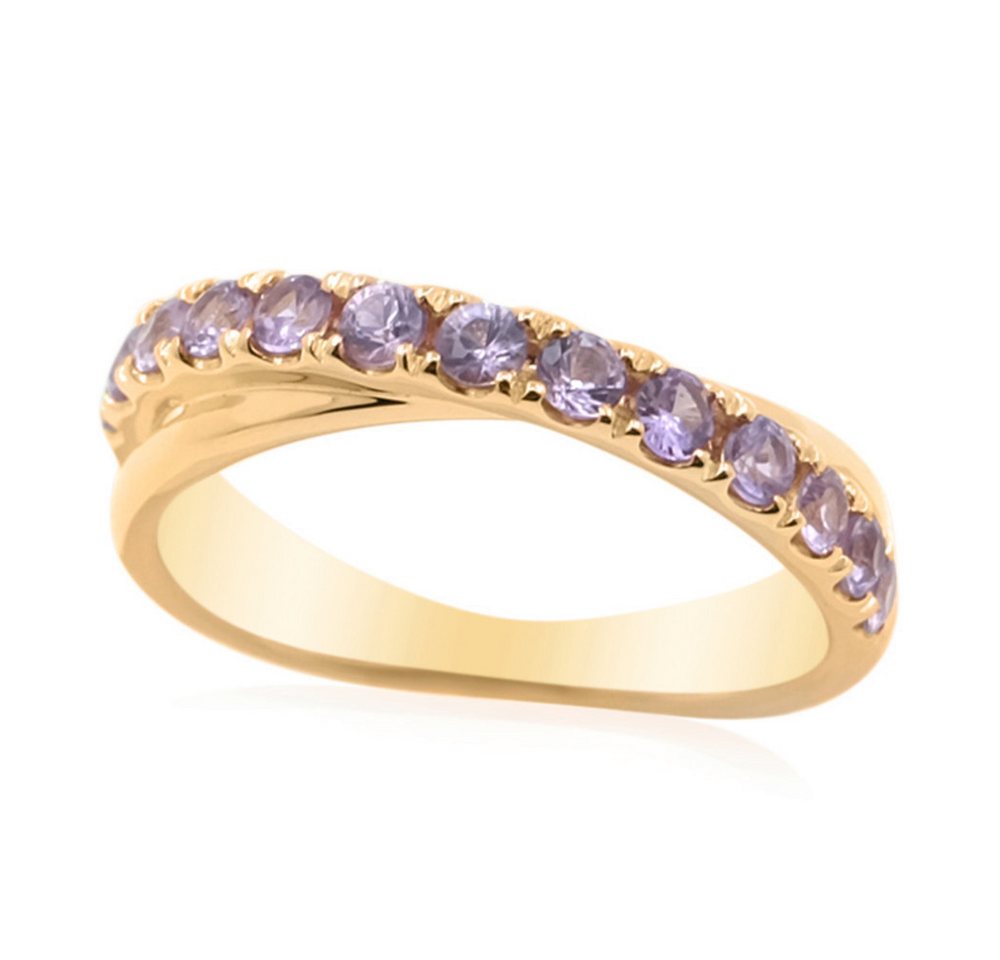 Cavill Goldring Cavill Damenring 9K Gelbgold, 0,56 ct Ceylon-Saphir, filigran (1-tlg) von Cavill