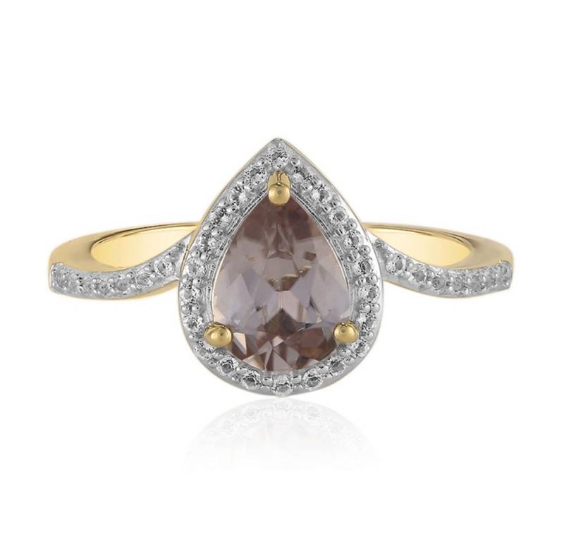 Cavill Goldring 9K Gelbgoldring mit 1,34 ct rosafarbenem Zirkon & Topasen (1-tlg) von Cavill