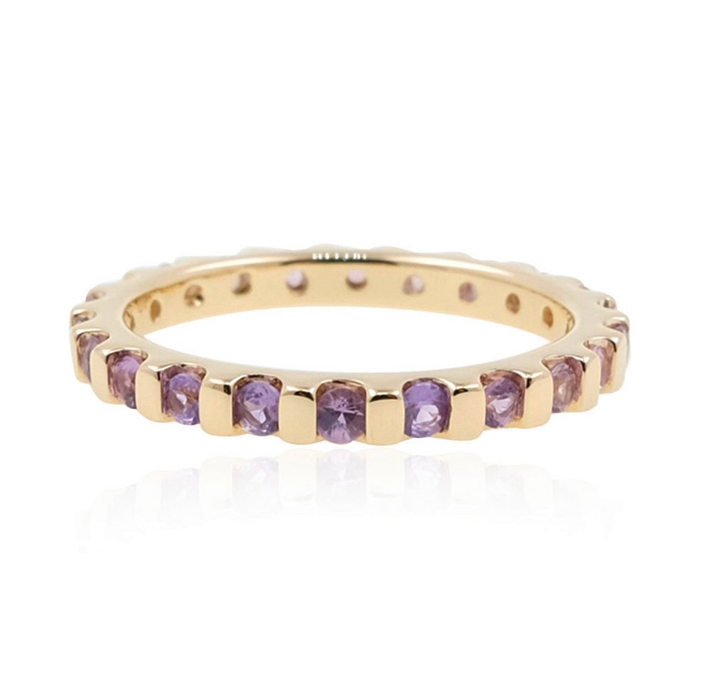 Cavill Goldring Cavill Damenring 14K Gold, 4,10 ct purpurroter Ceylon-Saphir (1-tlg) von Cavill