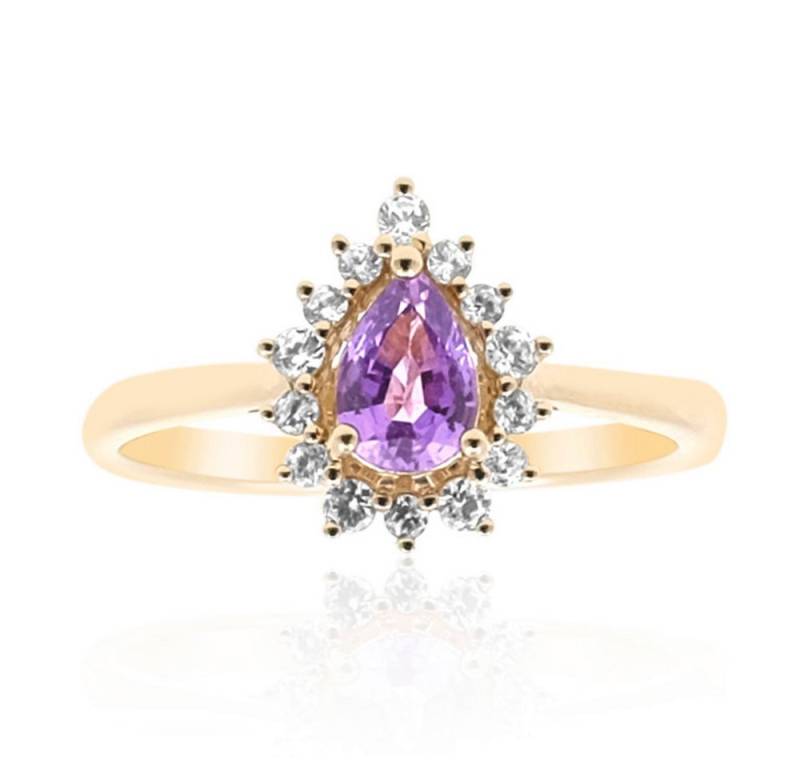 Cavill Goldring Cavill Goldring 9Kt mit 0,40 ct purpur Ceylon-Saphir & Zirkon (1-tlg) von Cavill