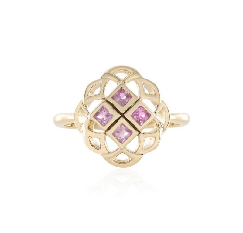 Cavill Goldring Cavill 9 Karat Goldring mit 4 rosa Ceylon-Saphiren 0,30 ct (1-tlg) von Cavill