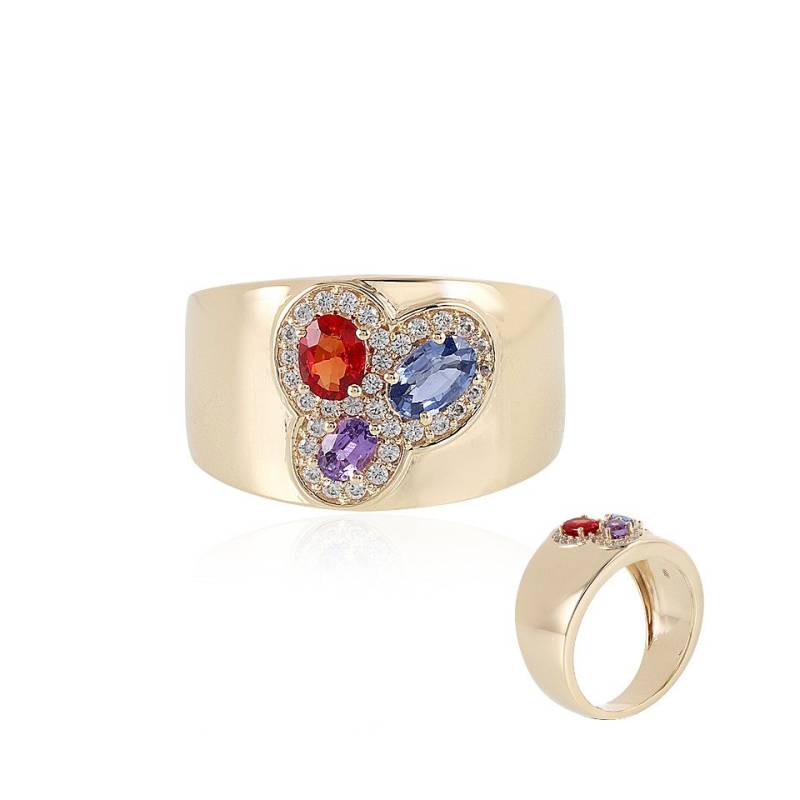 J Classics Goldring 9K Ceylon Blue Sapphire Gold Ring (Adela Gold) (1-tlg) von J Classics