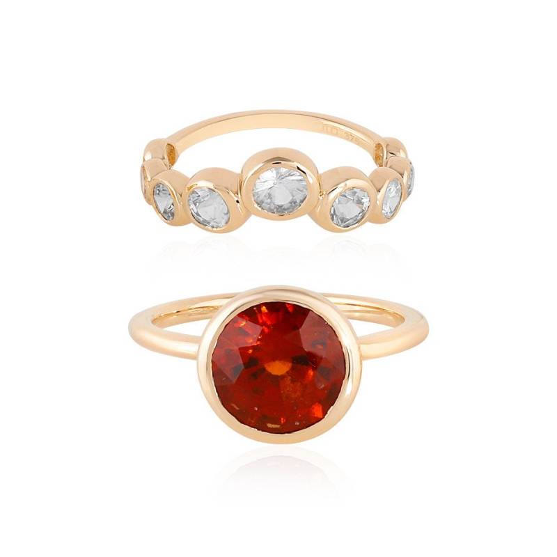 J Classics Goldring 9K Hessonite Garnet Gold Ring (1-tlg) von J Classics
