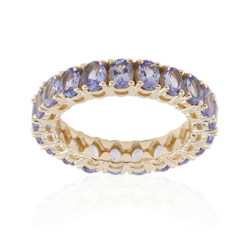Cavill Goldring Cavill Goldring 14K mit 4,10 ct ovalem Tansanit, violettblau (1-tlg) von Cavill