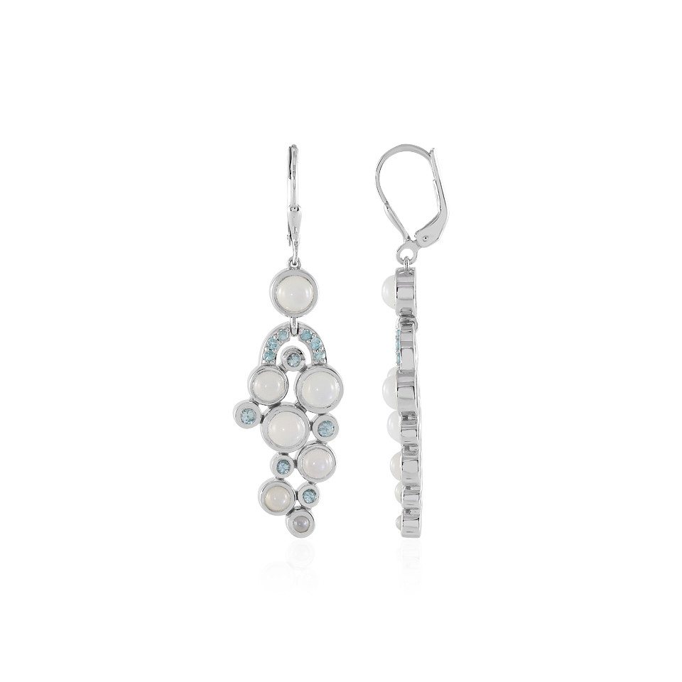 Cavill Ohrring-Set Indische Mondstein & Zirkon Silber Ohrringe, 5,8ct (2-tlg) von Cavill