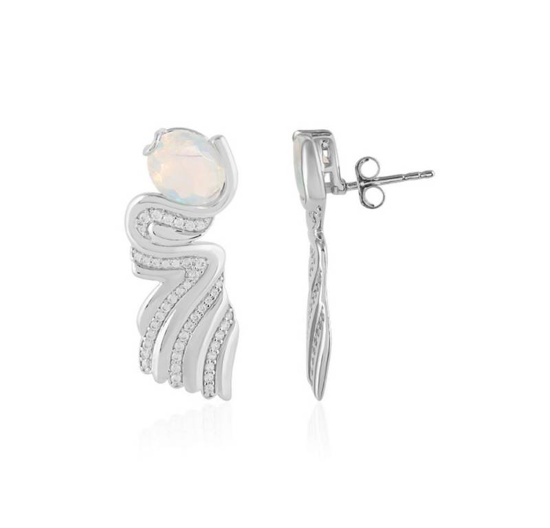 Cavill Ohrring-Set Cavill Ohrringe Sterling Silber platinisiert, 2,34 ct Zirkon oval (2-tlg) von Cavill