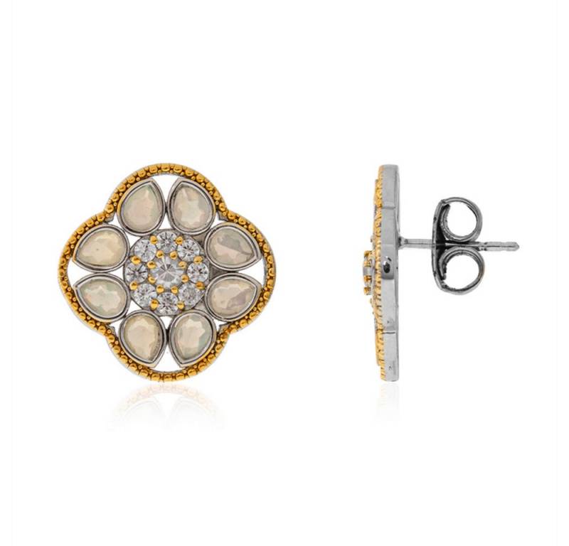 Cavill Ohrring-Set Cavill Ohrringe Sterlingsilber platinierte, 2,25 ct Zirkon, Blüte (2-tlg) von Cavill