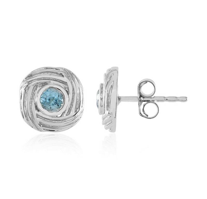 Cavill Ohrring-Set Cavill Sterlingsilber Ohrringe Damen 0,82 ct Zirkon blau platin (2-tlg) von Cavill